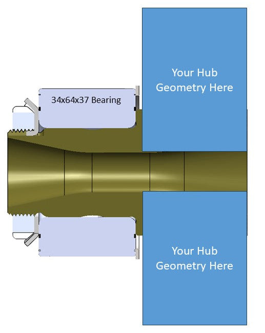 Modular Wheel Hub System - TRE 34mm Bearing