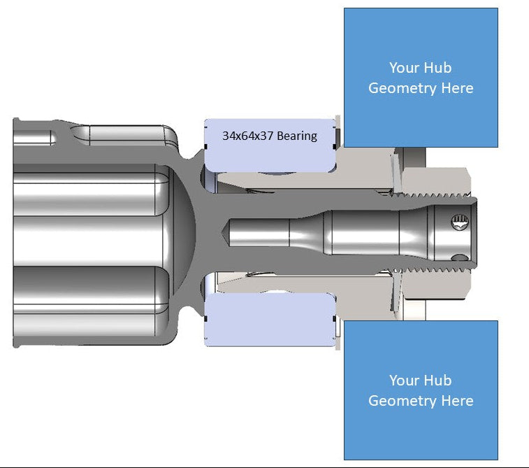 Modular Wheel Hub System - TRE 34mm Bearing