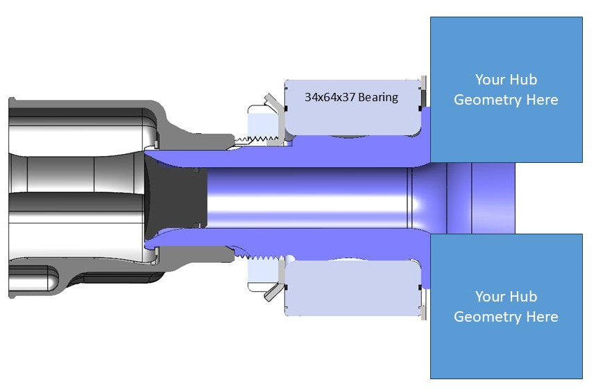 Modular Wheel Hub System - TRE 34mm Bearing