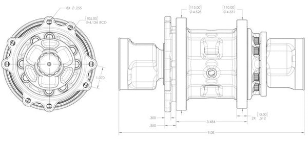 Taylor Racing Fsae MK3 Lightweight TRE Quaife ATB Chain Drive Differential for FSAE ...